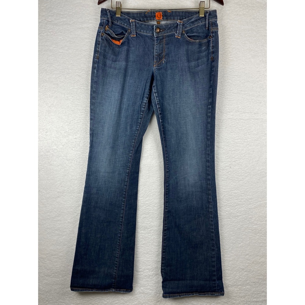 D Denim Womens Bootcut Jeans Size 31 Dark Wash Stretch Embroidered USA Made‎